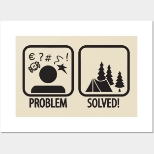 Problem Solved (black) Posters and Art